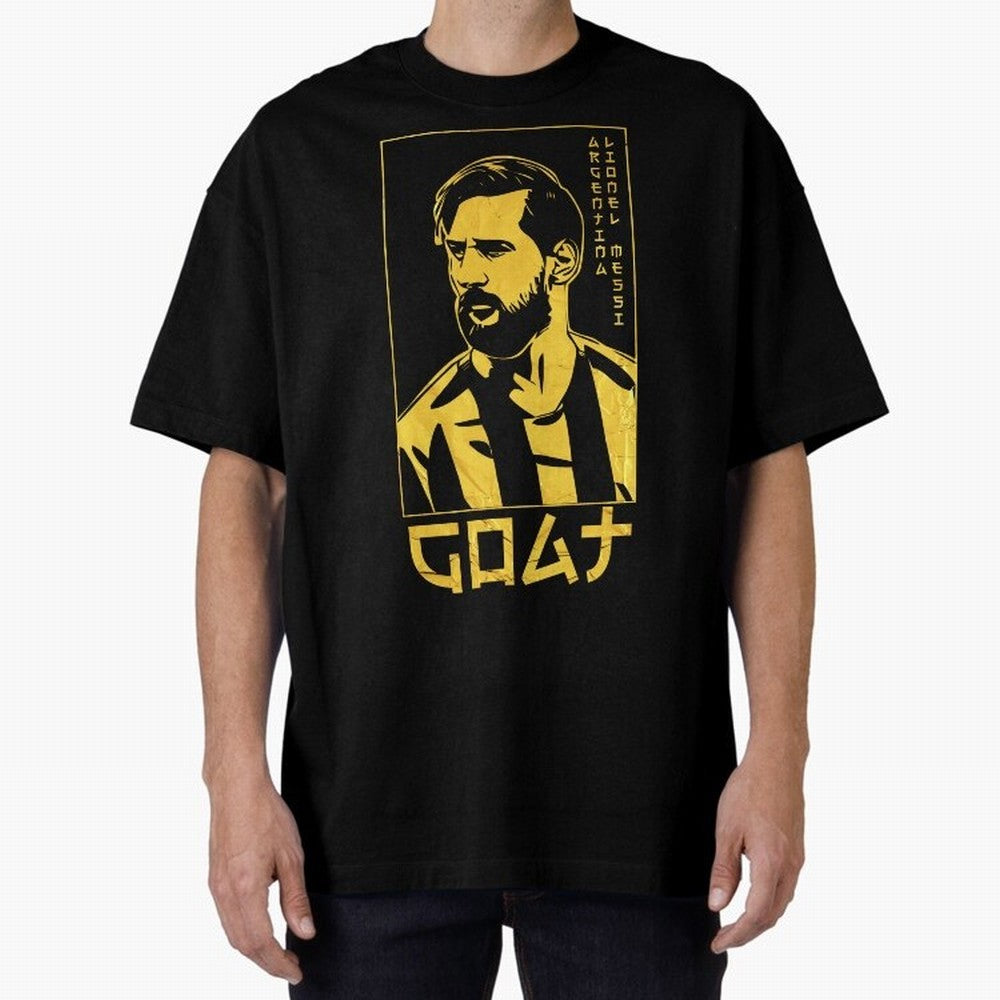 Lionel Messi Golden Style Portrait art illustration Classic T-Shirt Build the FIFA World Cup 2026 USA Canada Mexico Journey through CR7 Highlights, Netherlands Pride, Classic Soccer Heritage, Championship Pressure, Fan Loyalty and International