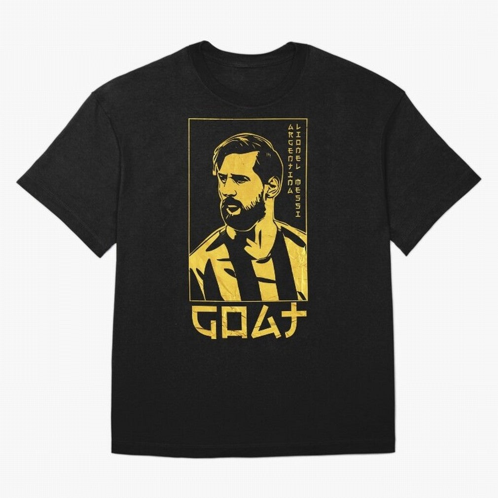 Lionel Messi Golden Style Portrait art illustration Classic T-Shirt Build the FIFA World Cup 2026 USA Canada Mexico Journey through CR7 Highlights, Netherlands Pride, Classic Soccer Heritage, Championship Pressure, Fan Loyalty and International