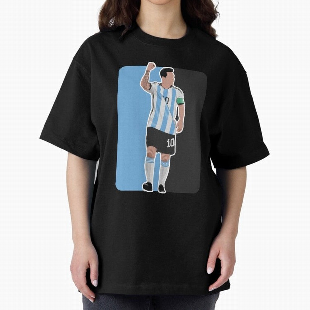 Messi World Cup 2022 Oversized T-Shirt Back the Journey through FIFA World Cup 2026 Spirit, Celebrating England, France and Netherlands, Messi, Goal Celebration Energy, Supporter Heritage, Football Icons and Worldwide Tournament Joy; Perfect for