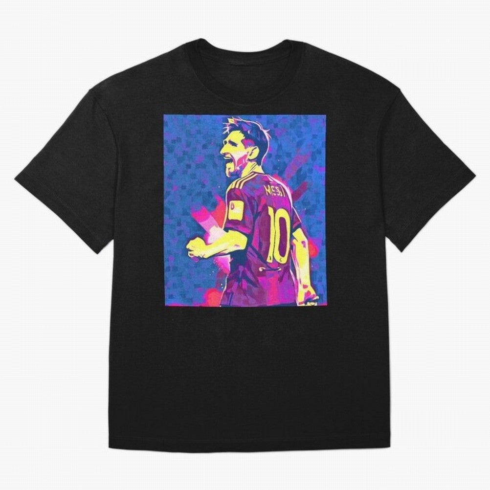 Lionel Messi art Oversized T-Shirt Bring FIFA World Cup 2026 USA Canada Mexico Spirit, Made for England, Haaland, Vintage Soccer Flavor, Modern Football Stars, National Flags and Final Night Emotion; Made for Collectors Who Enjoy Iconic Players,