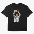 Lionel Messi Lifting The World Cup Essential T-Shirt Celebrate Unforgettable Nights in FIFA World Cup 2026 Spirit, Built around Argentina and Brazil, Neymar, Haaland and Cristiano Ronaldo, Tournament Hype, Historic Matchups, Family Viewing Parties