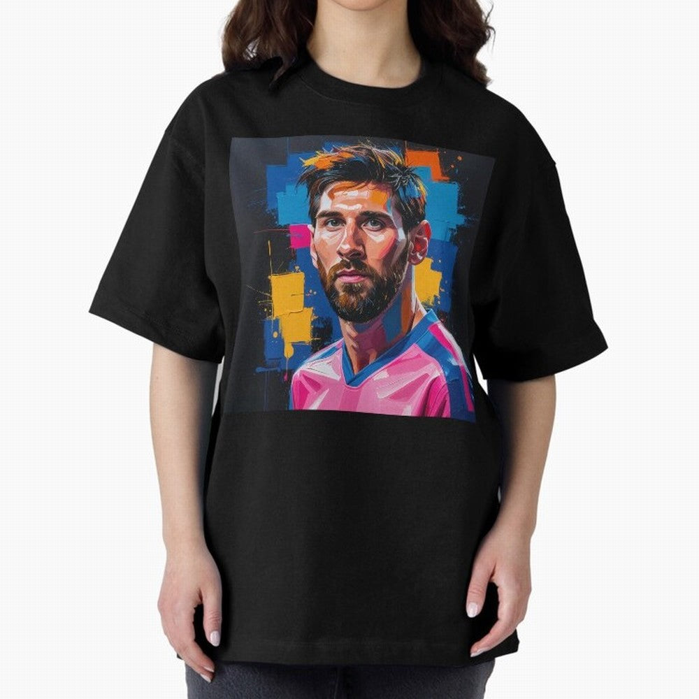 Vibrant Artistic Portrait of Lionel Messi (GOAT) - Digital painting (Version 4) Classic T-Shirt Celebrate National Team Dreams in FIFA World Cup 2026 Group Stage Spirit, with Netherlands, CR7 and Messi, Supporter Pride, Iconic Celebrations,