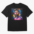 Vibrant Artistic Portrait of Lionel Messi (GOAT) - Digital painting (Version 4) Classic T-Shirt Celebrate National Team Dreams in FIFA World Cup 2026 Group Stage Spirit, with Netherlands, CR7 and Messi, Supporter Pride, Iconic Celebrations,