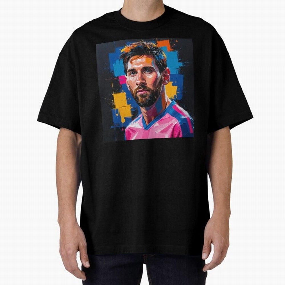 Vibrant Artistic Portrait of Lionel Messi (GOAT) - Digital painting (Version 4) Classic T-Shirt Celebrate National Team Dreams in FIFA World Cup 2026 Group Stage Spirit, with Netherlands, CR7 and Messi, Supporter Pride, Iconic Celebrations,