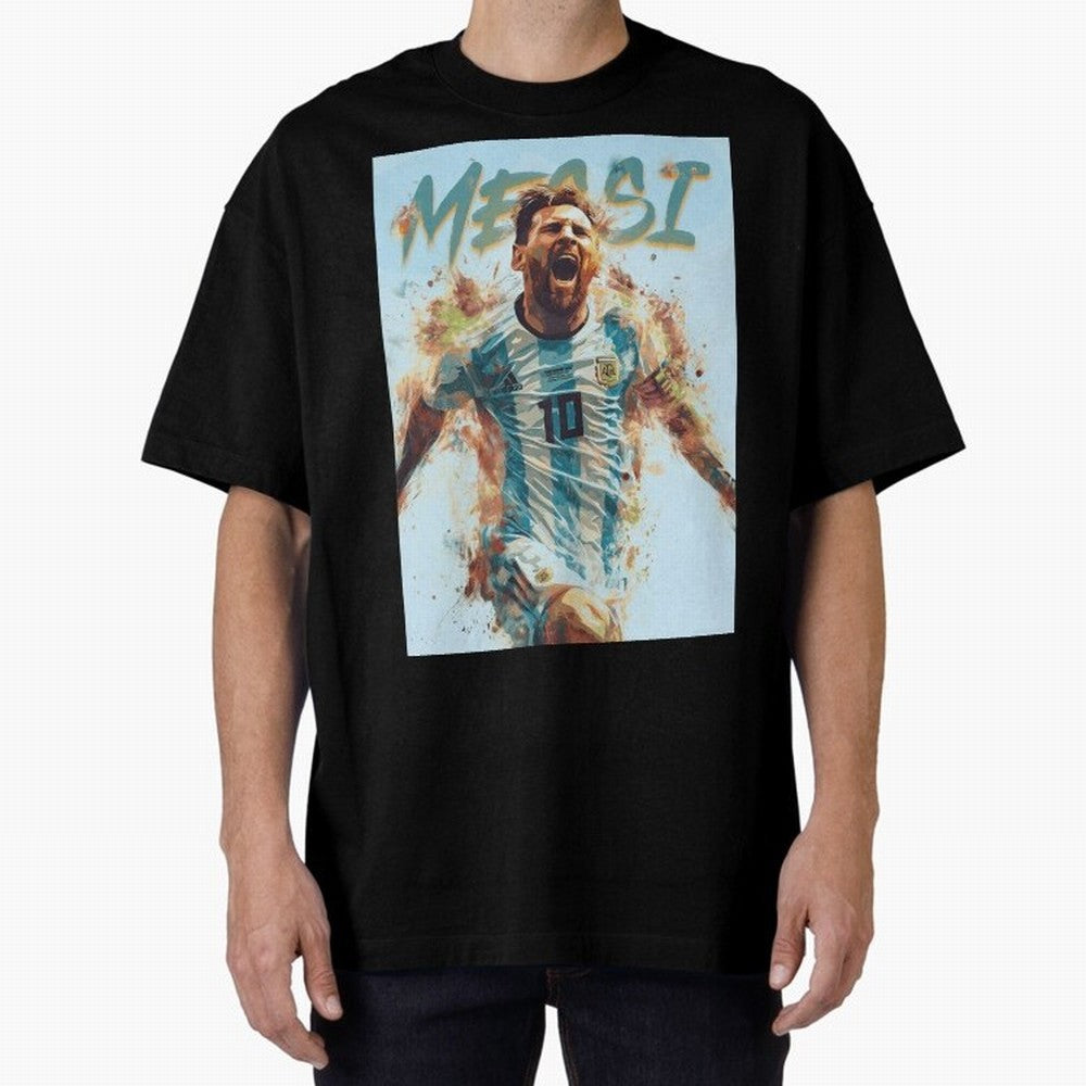 Messi The GOAT Oversized T-Shirt Remember FIFA World Cup 2026 Group Stage for Fans of Messi, Neymar and Mbappe and Portugal, Spain and Germany, Bringing Football History, Final Match Energy, Crowd Noise and Once in a Lifetime Moments; Created for