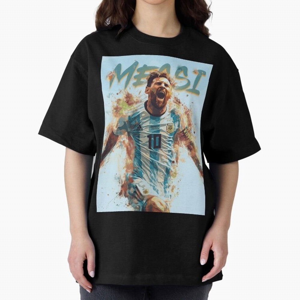 Messi The GOAT Oversized T-Shirt Remember FIFA World Cup 2026 Group Stage for Fans of Messi, Neymar and Mbappe and Portugal, Spain and Germany, Bringing Football History, Final Match Energy, Crowd Noise and Once in a Lifetime Moments; Created for