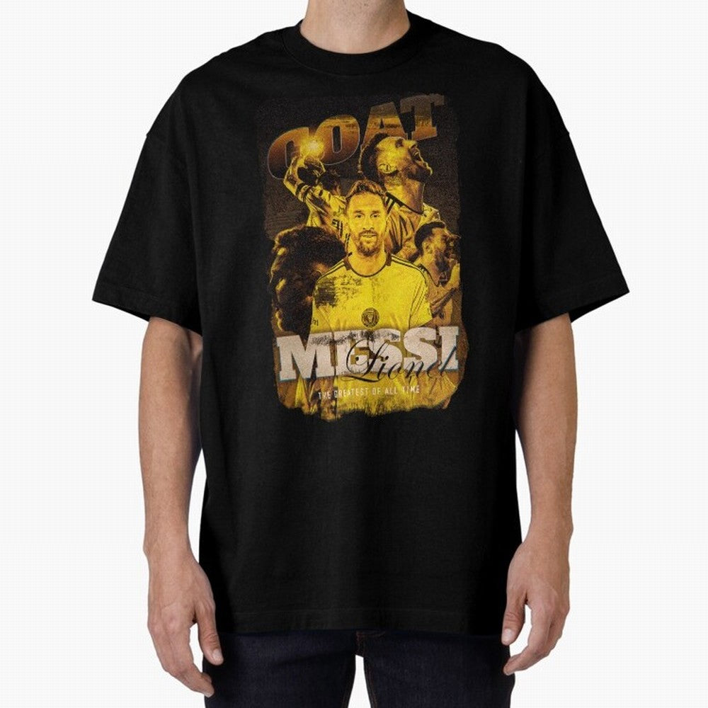 Messi The GOAT Oversized T-Shirt Support Match Day Hype around FIFA World Cup 2026 USA Canada Mexico, Cristiano Ronaldo, Haaland and CR7, Netherlands, Vintage Soccer Flavor, Modern Football Stars, National Flags and Final Night Emotion; Ideal for