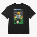 Block Leo Oversized T-Shirt Make Game Day About FIFA World Cup 2026 Group Stage for Fans of Neymar, Haaland and Cristiano Ronaldo and Argentina, France and Brazil, Bringing Stadium Memories, Football Loyalty, International Chants and Championship