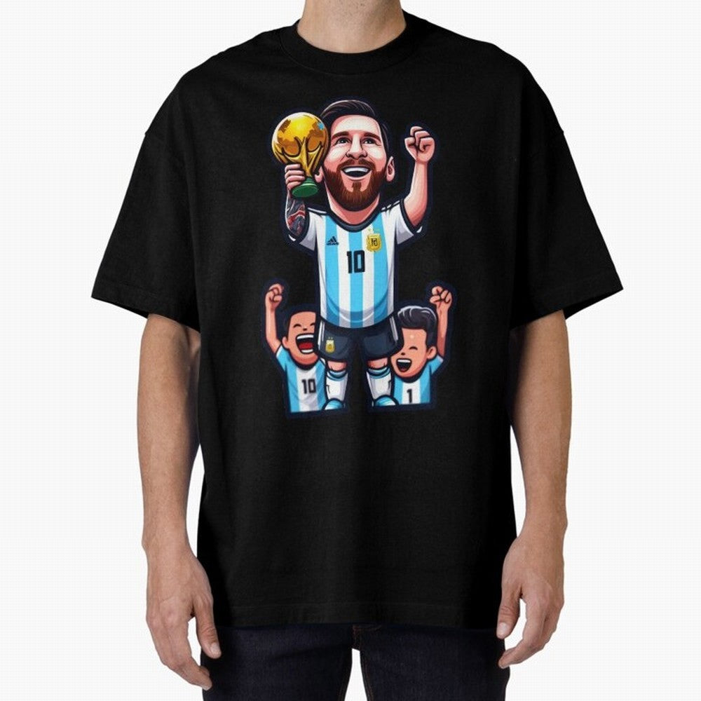 Lionel Messi Digital Print on T-Shirt Classic T-Shirt Capture Stadium Memories from Match Day Hype around FIFA World Cup 2026, Cristiano Ronaldo, Spain, Football Passion, Legendary Performances, Festival Vibes and Supporter Community; Made for