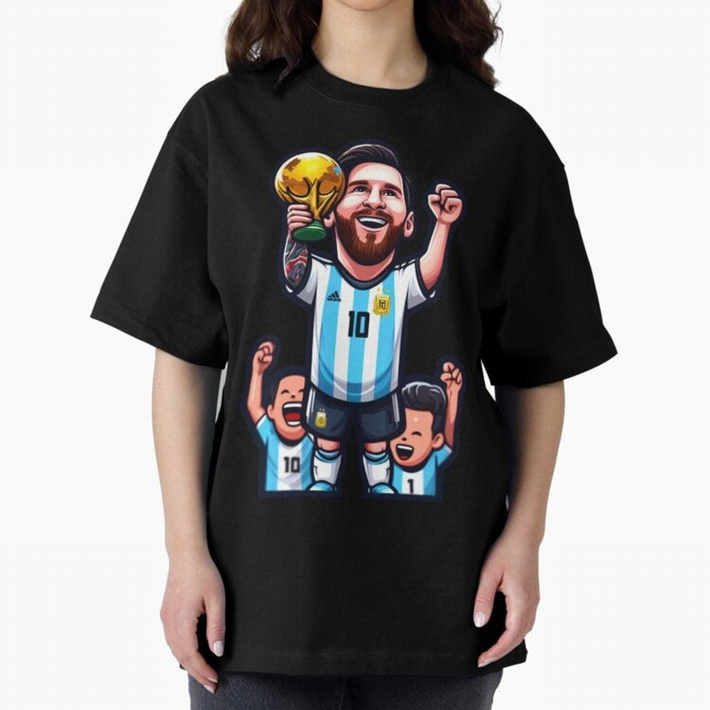 Lionel Messi Digital Print on T-Shirt Classic T-Shirt Capture Stadium Memories from Match Day Hype around FIFA World Cup 2026, Cristiano Ronaldo, Spain, Football Passion, Legendary Performances, Festival Vibes and Supporter Community; Made for