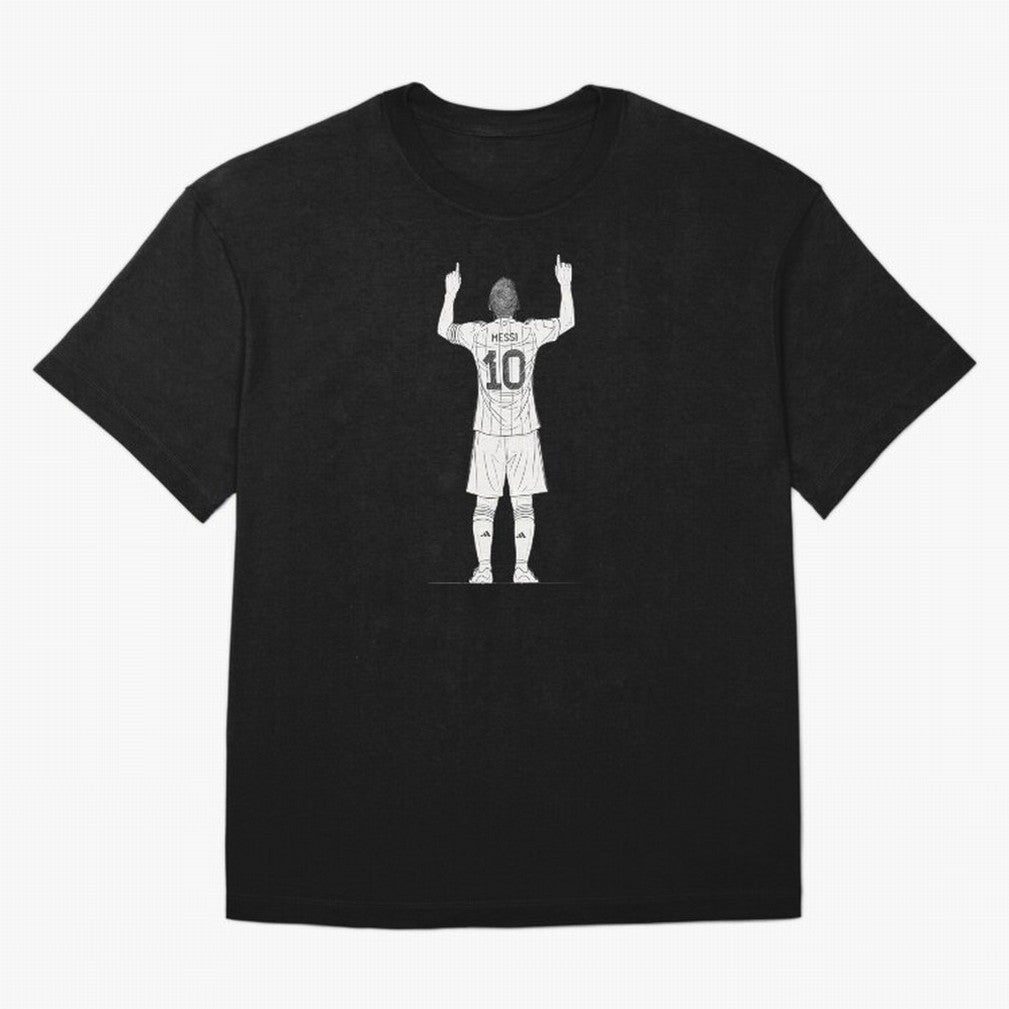 Lionel Messi minimalist sketch Oversized T-Shirt Make Every Match About Match Day Hype around FIFA World Cup 2026, CR7 and Messi, England and Germany, Match Day Excitement, Supporter Culture, Golden Goals and Global Football Passion; Great for