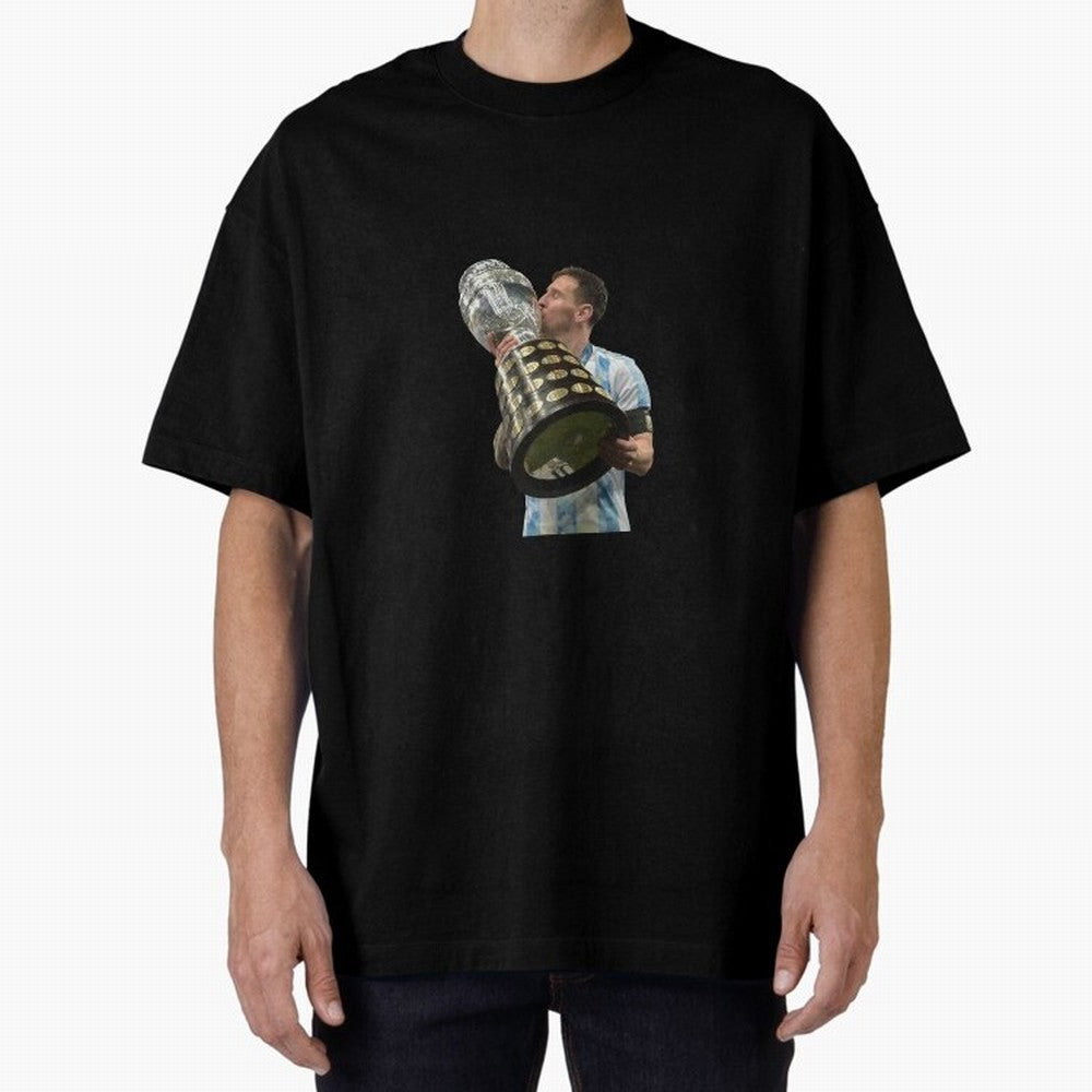 Messi Cup Oversized T-Shirt Celebrate Supporters United by FIFA World Cup 2026 USA Canada Mexico Highlighting Mbappe and Neymar, Argentina Energy, Game Day Rituals, Football Legends, Country Pride and the Road to the Final; Ideal for Football Dads,