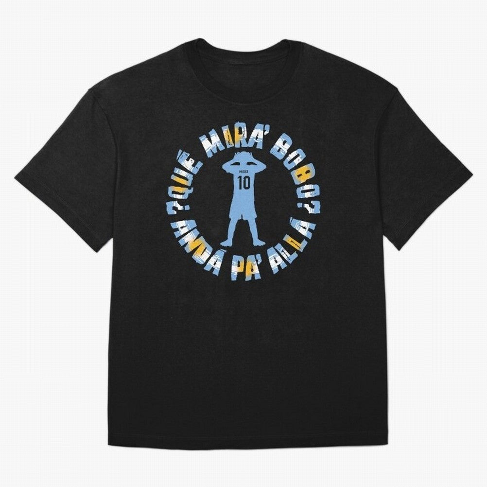 Que Mira, Bobo? - Messi Oversized T-Shirt Bring Legendary Rivalry Energy to Match Day Hype around FIFA World Cup 2026 USA Canada Mexico, Neymar, Haaland and Cristiano Ronaldo, Netherlands, Retro Football Energy, Iconic Rivalries, Trophy Chase Drama