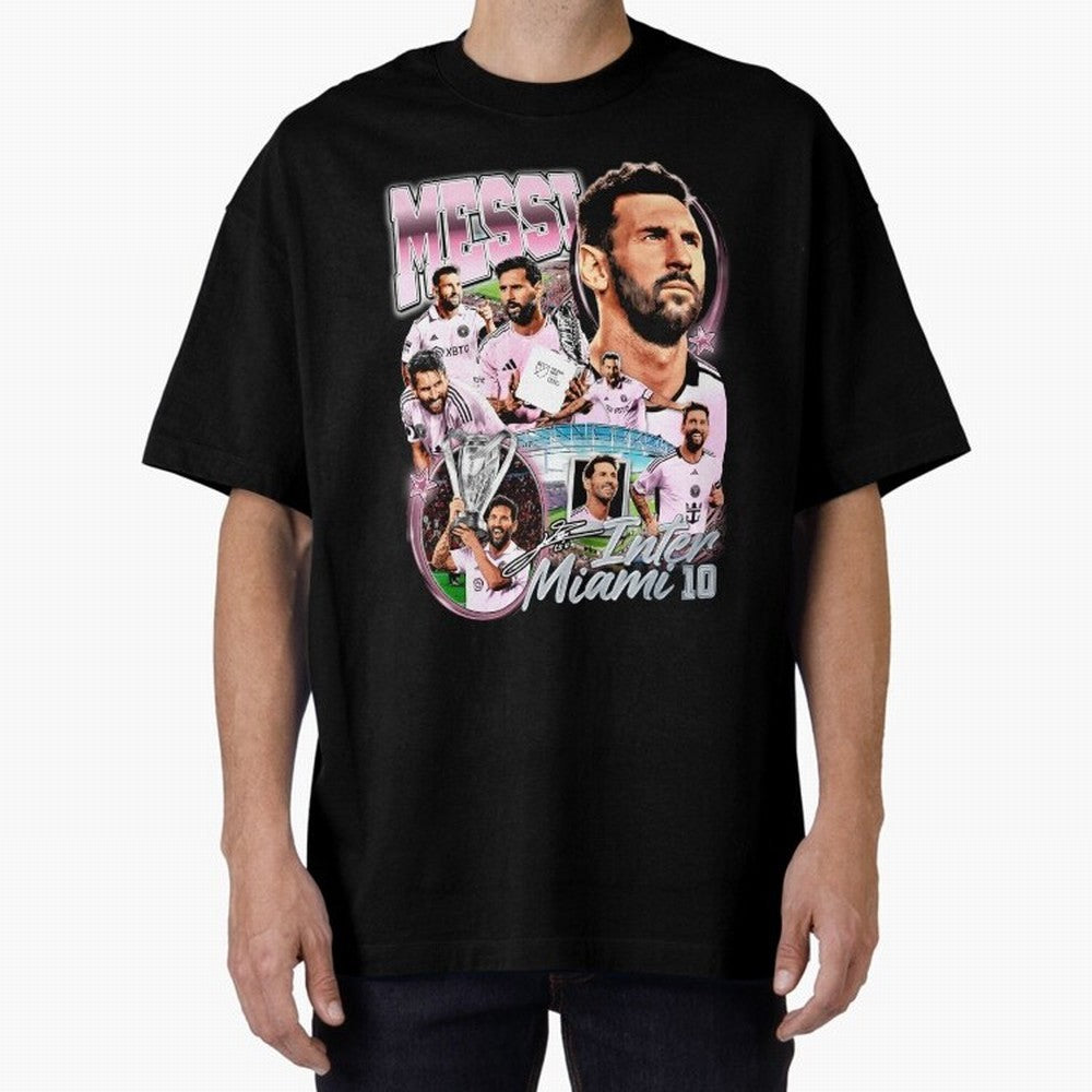 Lionel Messi Inter Miami Retro Vintage bootleg rap tee Classic T-Shirt Showcase FIFA World Cup 2026 for Fans of Haaland and England and Germany, Bringing Championship Spirit, Famous Goals, Roaring Crowds and International Football Unity; Perfect