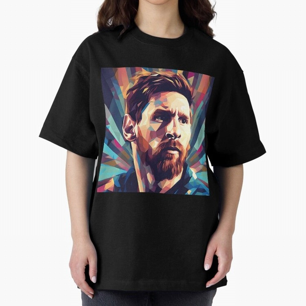 Lionel Messi Portrait Abstract Digital Art Football Player Classic T-Shirt Share Match Day Hype around FIFA World Cup 2026 Group Stage, Messi, CR7 and Mbappe, Brazil, Portugal and Argentina, Champion Mindset, Group Stage Buzz, Knockout Tension and