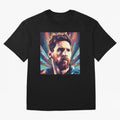 Lionel Messi Portrait Abstract Digital Art Football Player Classic T-Shirt Share Match Day Hype around FIFA World Cup 2026 Group Stage, Messi, CR7 and Mbappe, Brazil, Portugal and Argentina, Champion Mindset, Group Stage Buzz, Knockout Tension and