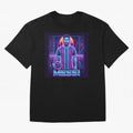 ?Argentina Football Legend Messi Cyberpunk Retro Futurist Design (Version 3) Classic T-Shirt Follow the Road to FIFA World Cup 2026 Group Stage Inspired by Haaland, Brazil, Portugal and Argentina Energy, Stadium Chants, National Pride, Trophy