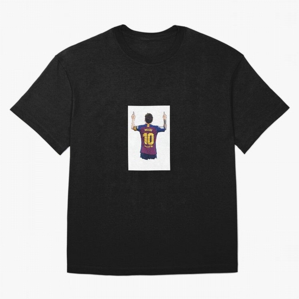 Lionel Messi Celebration Outline Barcelona FC Oversized T-Shirt Carry National Pride through Match Day Hype around FIFA World Cup 2026 USA Canada Mexico, Neymar, England, Tournament Hype, Historic Matchups, Family Viewing Parties and Global Sports