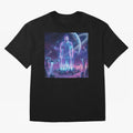 Lionel Messi (GOAT) Hologram in Futuristic Cyberpunk City (Version 3) Classic T-Shirt Bring Stadium Energy to Global Football Passion for FIFA World Cup 2026 Group Stage, Driven by CR7 and Messi, Portugal, Spain and Germany, Stadium Memories,