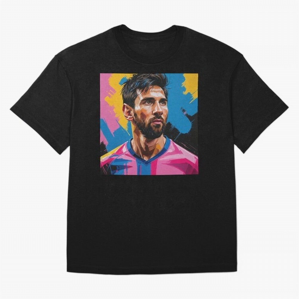 Vibrant Artistic Digital Painting Portrait of Lionel Messi (GOAT) Classic T-Shirt Bring Supporter Culture to FIFA World Cup 2026 Spirit, Celebrating Germany, Cristiano Ronaldo, Global Supporter Spirit, Legendary Goals, National Colors and