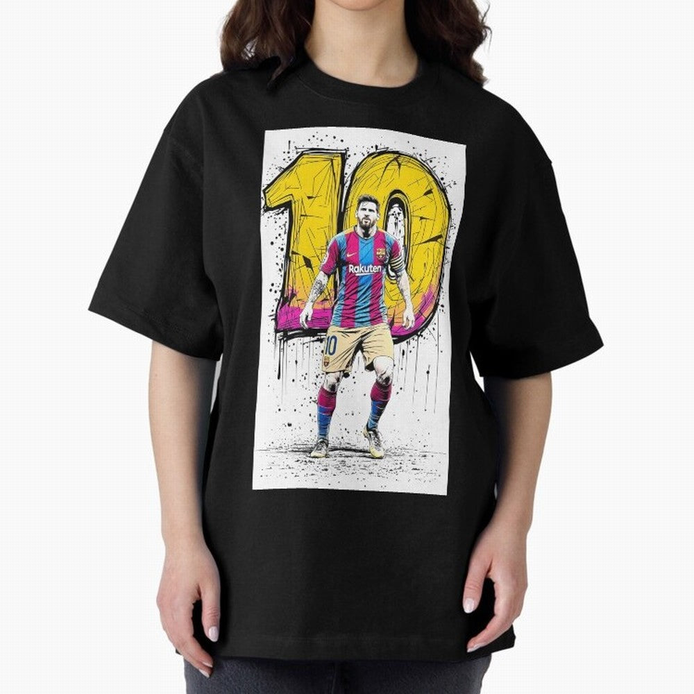 Lionel Messi Barcelona 10 Fan Art Oversized T-Shirt Showcase Match Day Hype around FIFA World Cup 2026 USA Canada Mexico, CR7 and Messi, England, France and Netherlands, Stadium Chants, National Pride, Trophy Dreams and Unforgettable Football