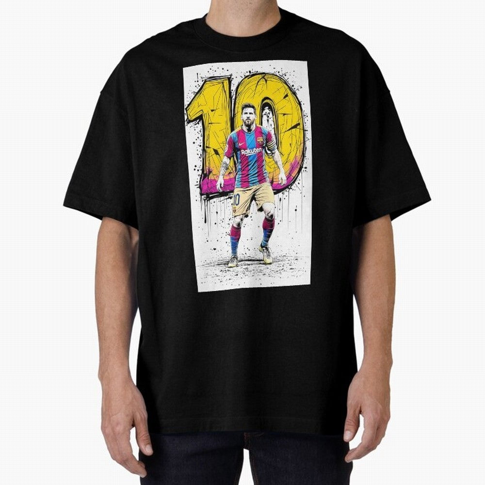 Lionel Messi Barcelona 10 Fan Art Oversized T-Shirt Showcase Match Day Hype around FIFA World Cup 2026 USA Canada Mexico, CR7 and Messi, England, France and Netherlands, Stadium Chants, National Pride, Trophy Dreams and Unforgettable Football