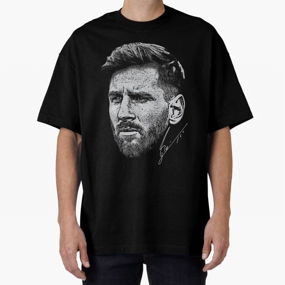 Lionel Messi Signed Boxy T-Shirt Show Your Stadium Side during FIFA World Cup 2026 Group Stage for Fans of Mbappe and Neymar and Argentina, Bringing Global Supporter Spirit, Legendary Goals, National Colors and Tournament Celebration; Perfect for
