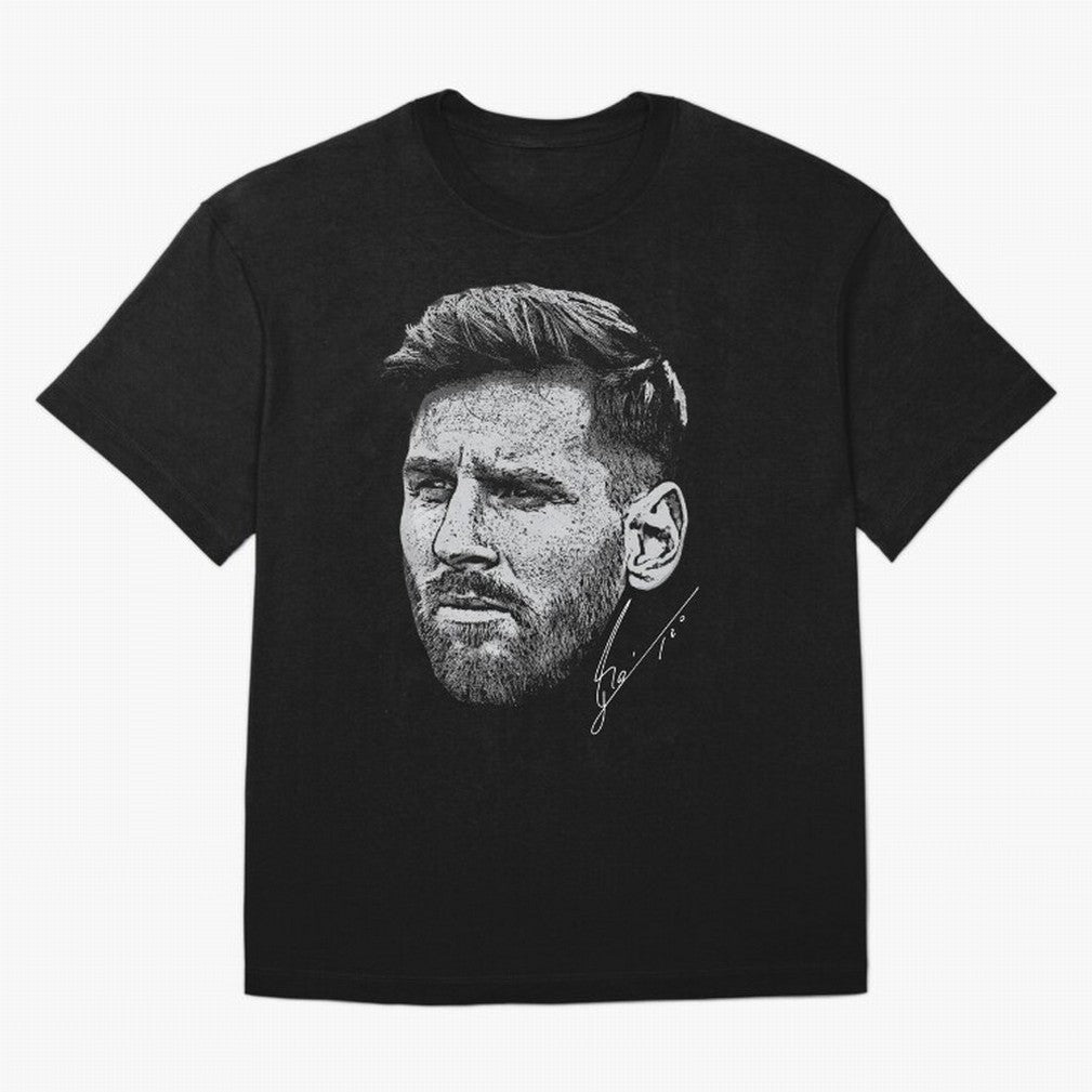 Lionel Messi Signed Boxy T-Shirt Show Your Stadium Side during FIFA World Cup 2026 Group Stage for Fans of Mbappe and Neymar and Argentina, Bringing Global Supporter Spirit, Legendary Goals, National Colors and Tournament Celebration; Perfect for