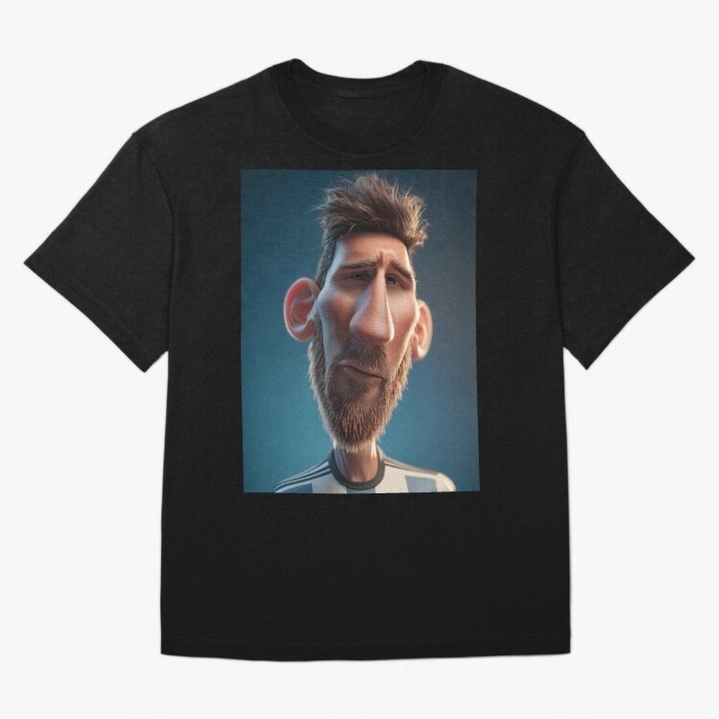 Lionel Messi Funny Soccer Cartoon Football Star Oversized T-Shirt Treasure FIFA World Cup 2026 Inspired by Haaland, Argentina, France and Brazil Energy, Stadium Chants, National Pride, Trophy Dreams and Unforgettable Football Memories; Great for