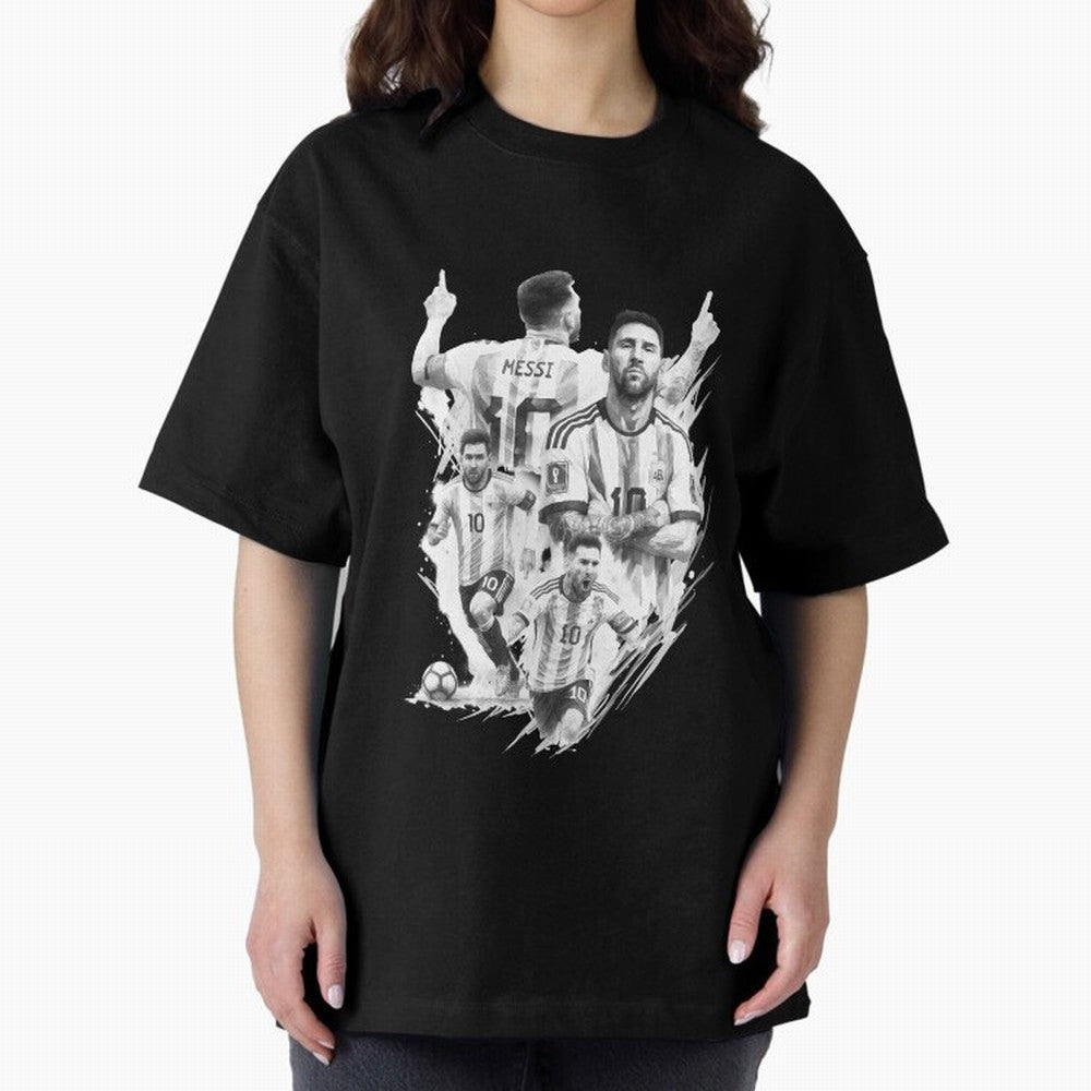 BLACK WHITE Lionel Messi watercolor illustration Classic T-Shirt Make Game Day About FIFA World Cup 2026 USA Canada Mexico Spirit, Connected to France, Neymar, Championship Spirit, Famous Goals, Roaring Crowds and International Football Unity; Made