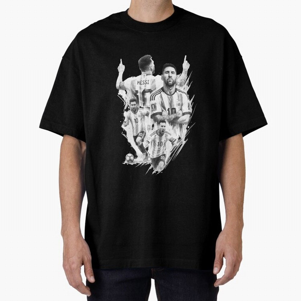 BLACK WHITE Lionel Messi watercolor illustration Classic T-Shirt Make Game Day About FIFA World Cup 2026 USA Canada Mexico Spirit, Connected to France, Neymar, Championship Spirit, Famous Goals, Roaring Crowds and International Football Unity; Made