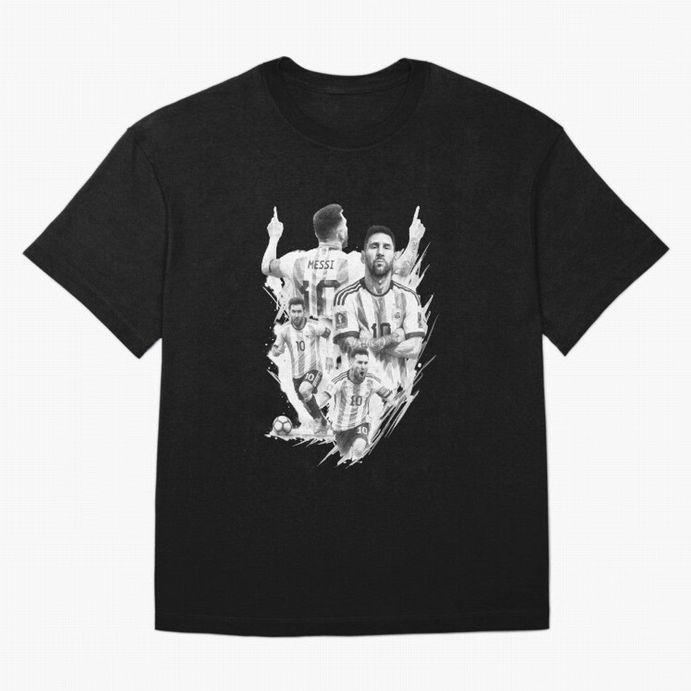BLACK WHITE Lionel Messi watercolor illustration Classic T-Shirt Make Game Day About FIFA World Cup 2026 USA Canada Mexico Spirit, Connected to France, Neymar, Championship Spirit, Famous Goals, Roaring Crowds and International Football Unity; Made