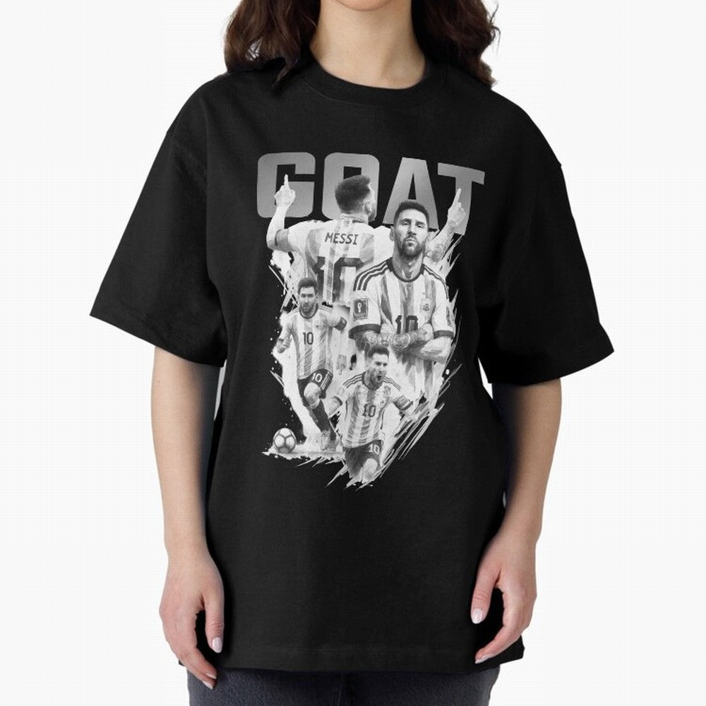 BLACK WHITE GOAT Lionel Messi watercolor illustration Classic T-Shirt Fuel the Hype around FIFA World Cup 2026 Filled with Messi, CR7 and Mbappe, England Energy, Fan Favorite Moments, National Team Passion, Big Match Drama and Soccer History;
