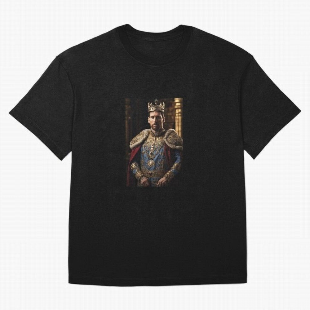 Lionel Messi, the king Oversized T-Shirt Honor the Beautiful Game during FIFA World Cup 2026 for Fans of Cristiano Ronaldo and Brazil, Bringing Football History, Final Match Energy, Crowd Noise and Once in a Lifetime Moments; Perfect for People Who