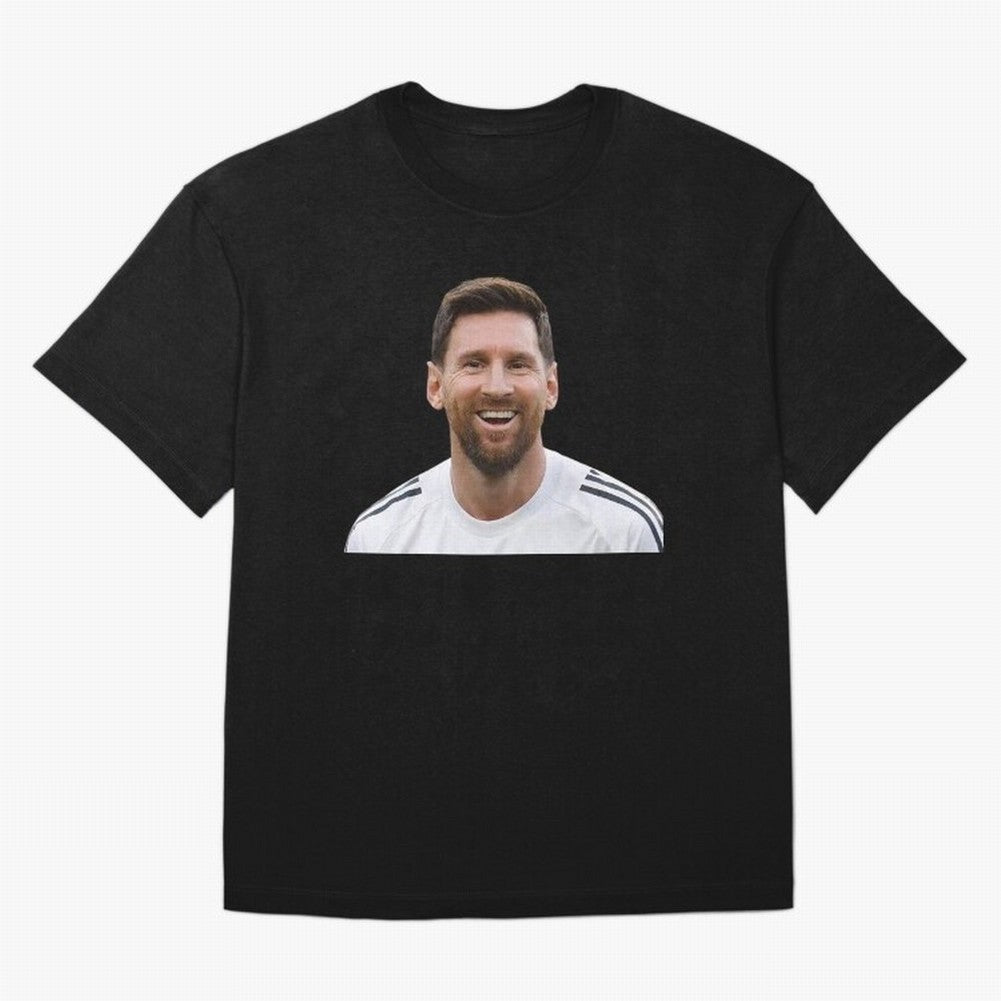 Lionel Messi smiling Oversized T-Shirt Wear the Spirit of FIFA World Cup 2026 Highlighting CR7, England and Germany Energy, Global Supporter Spirit, Legendary Goals, National Colors and Tournament Celebration; Made for Collectors Who Enjoy Iconic