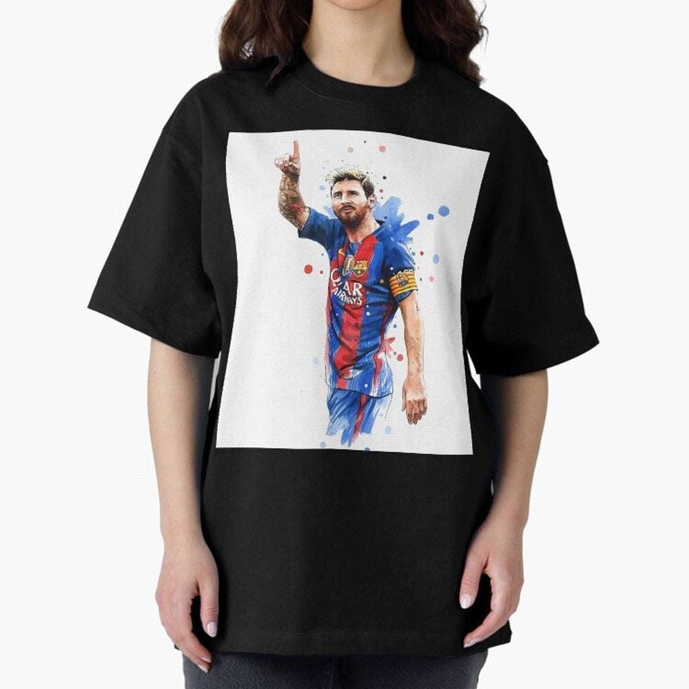 Lionel Messi Barcelona football legend Oversized T-Shirt Celebrate Football Heritage in the FIFA World Cup 2026 Journey through Mbappe Highlights, Spain and Netherlands Pride, Football History, Final Match Energy, Crowd Noise and Once in a Lifetime