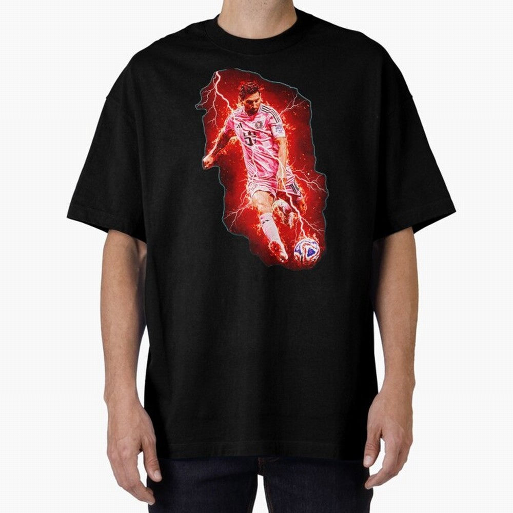 Messi The Goat (HD) High Definition Design | Exclusive Fanart Oversized T-Shirt Carry the FIFA World Cup 2026 Group Stage Journey through Neymar, Haaland and Cristiano Ronaldo Highlights, France Pride, Goal Celebration Energy, Supporter Heritage,