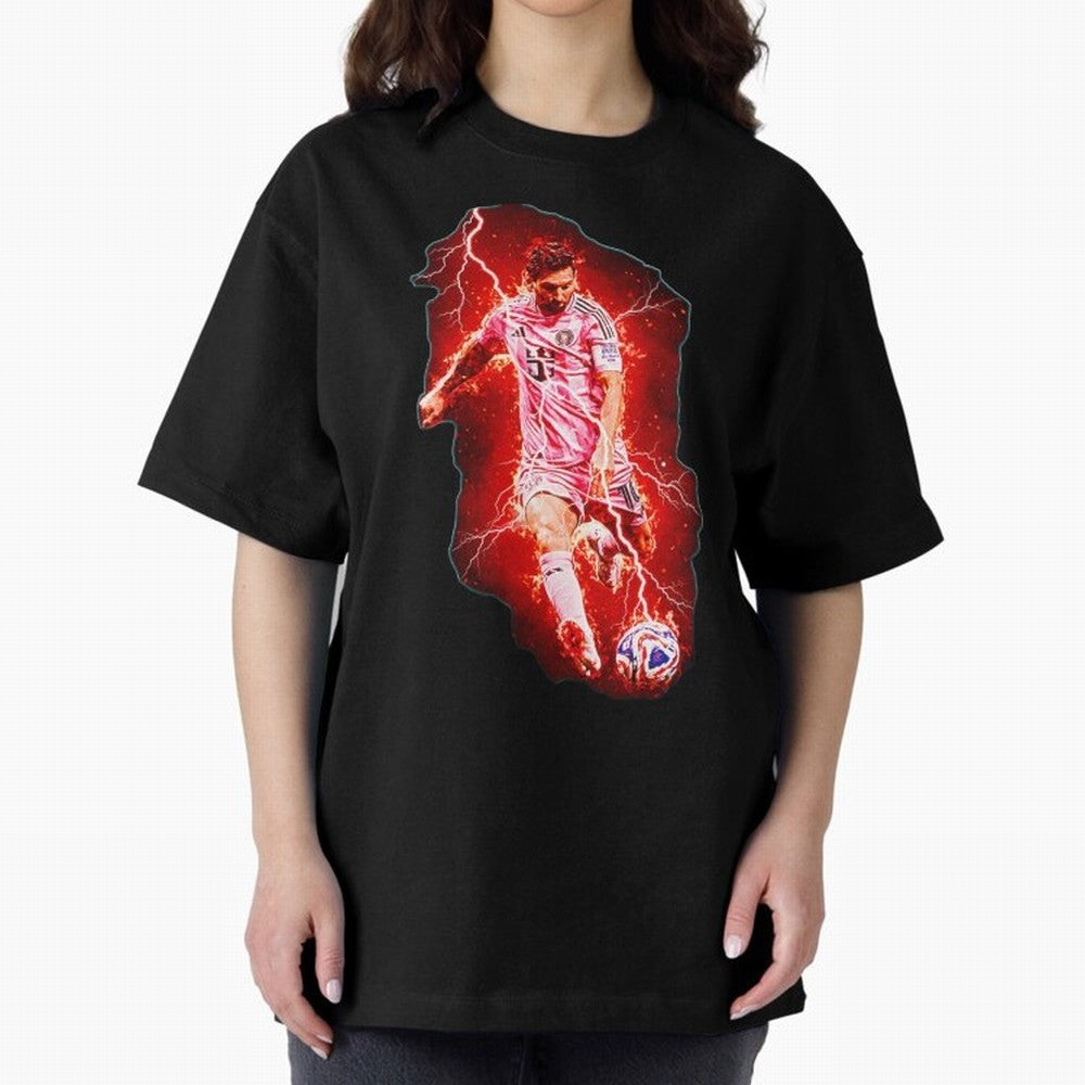 Messi The Goat (HD) High Definition Design | Exclusive Fanart Oversized T-Shirt Carry the FIFA World Cup 2026 Group Stage Journey through Neymar, Haaland and Cristiano Ronaldo Highlights, France Pride, Goal Celebration Energy, Supporter Heritage,