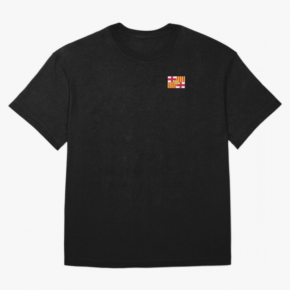 Vintage Catalan Football Heritage Flag Oversized T-Shirt Bring Home FIFA World Cup 2026 Group Stage Spirit, Centered on Brazil, Haaland and Mbappe, Football Festival Excitement, Trophy Ambitions, Country Rivalries and Star Player Buzz; Made for Die