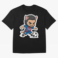 Fcb - Fc Barcelona | Cute Cat Messi with Jersey Barcelona Classic T-Shirt Turn Up for Global Football Passion for FIFA World Cup 2026 Group Stage, Connected to Neymar, Haaland and Cristiano Ronaldo, France, Soccer Culture, Superstar Moments,