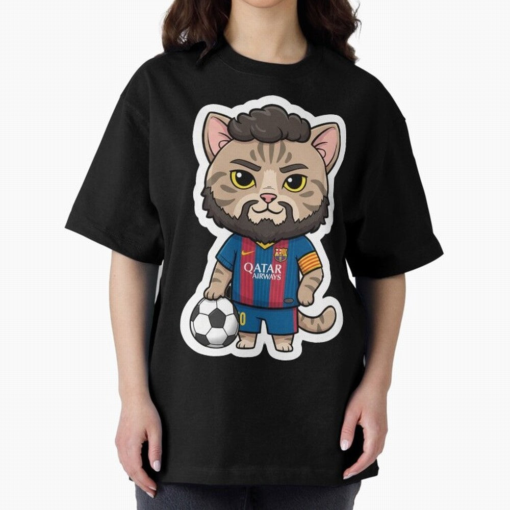 Fcb - Fc Barcelona | Cute Cat Messi with Jersey Barcelona Classic T-Shirt Relive Legendary Nights from the FIFA World Cup 2026 Group Stage Journey through Messi, Neymar and Mbappe Highlights, Argentina Pride, Classic Soccer Heritage, Championship
