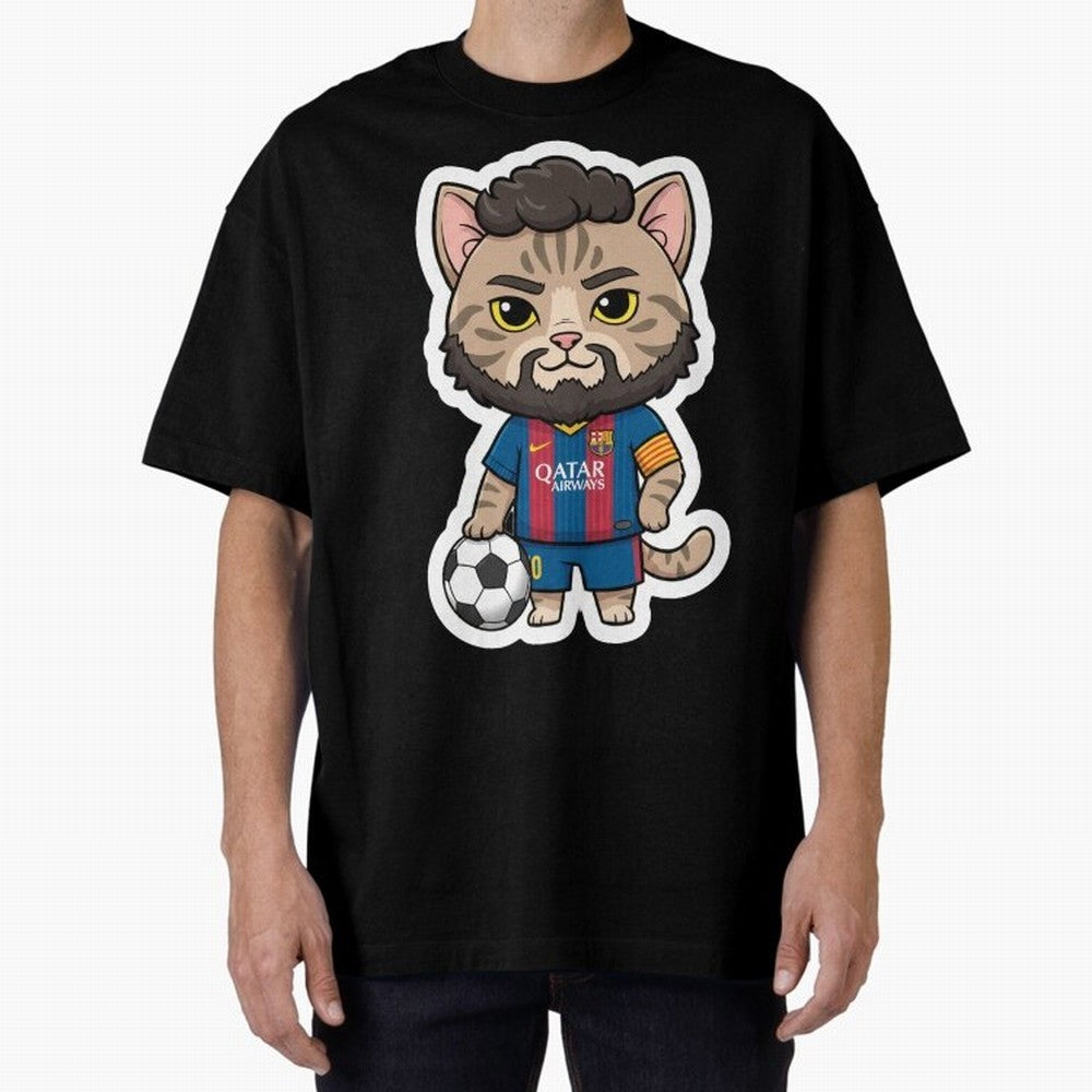 Fcb - Fc Barcelona | Cute Cat Messi with Jersey Barcelona Classic T-Shirt Relive Legendary Nights from the FIFA World Cup 2026 Group Stage Journey through Messi, Neymar and Mbappe Highlights, Argentina Pride, Classic Soccer Heritage, Championship