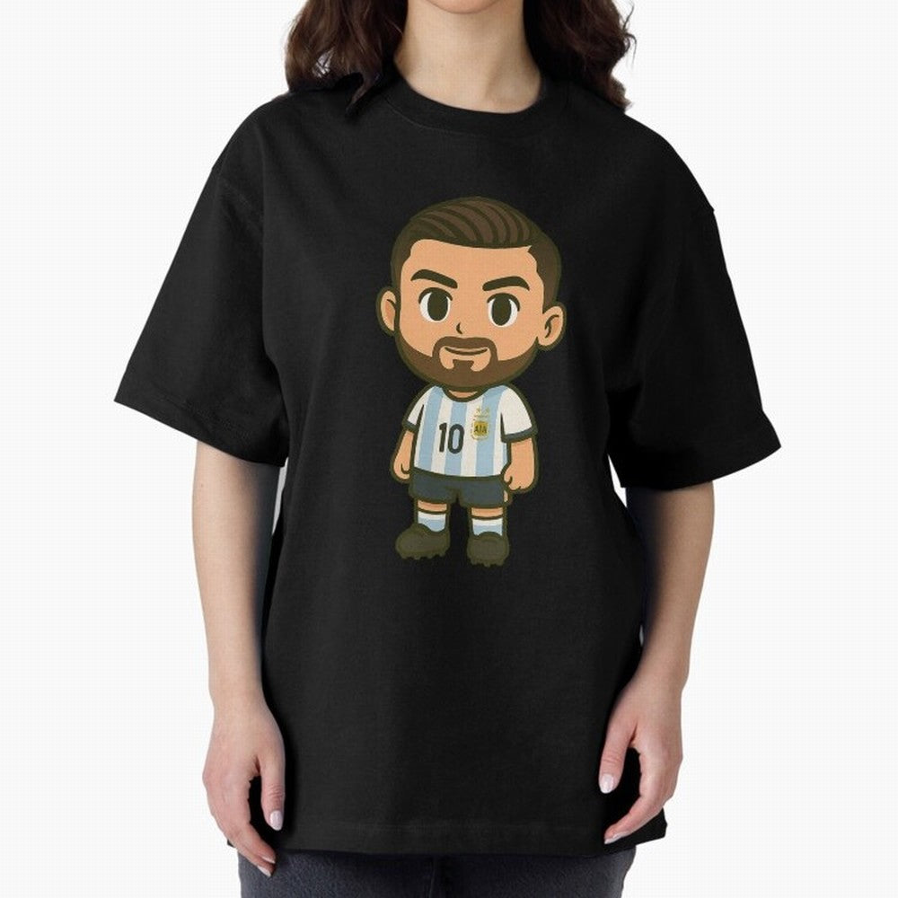 Lionel Messi Cartoon Art Argentina Classic T-Shirt Bring Legendary Rivalry Energy to the FIFA World Cup 2026 USA Canada Mexico Journey through Haaland and Mbappe Highlights, Netherlands Pride, Fan Favorite Moments, National Team Passion, Big Match