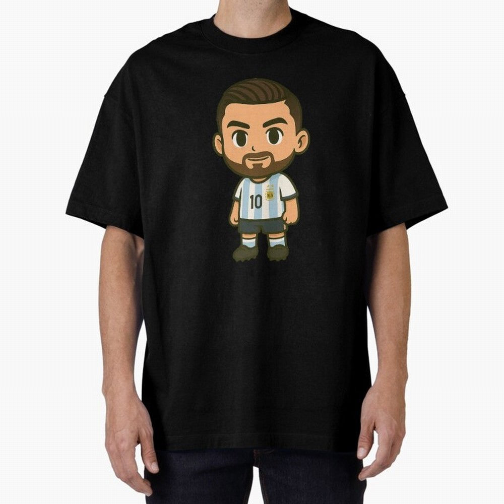 Lionel Messi Cartoon Art Argentina Classic T-Shirt Bring Legendary Rivalry Energy to the FIFA World Cup 2026 USA Canada Mexico Journey through Haaland and Mbappe Highlights, Netherlands Pride, Fan Favorite Moments, National Team Passion, Big Match