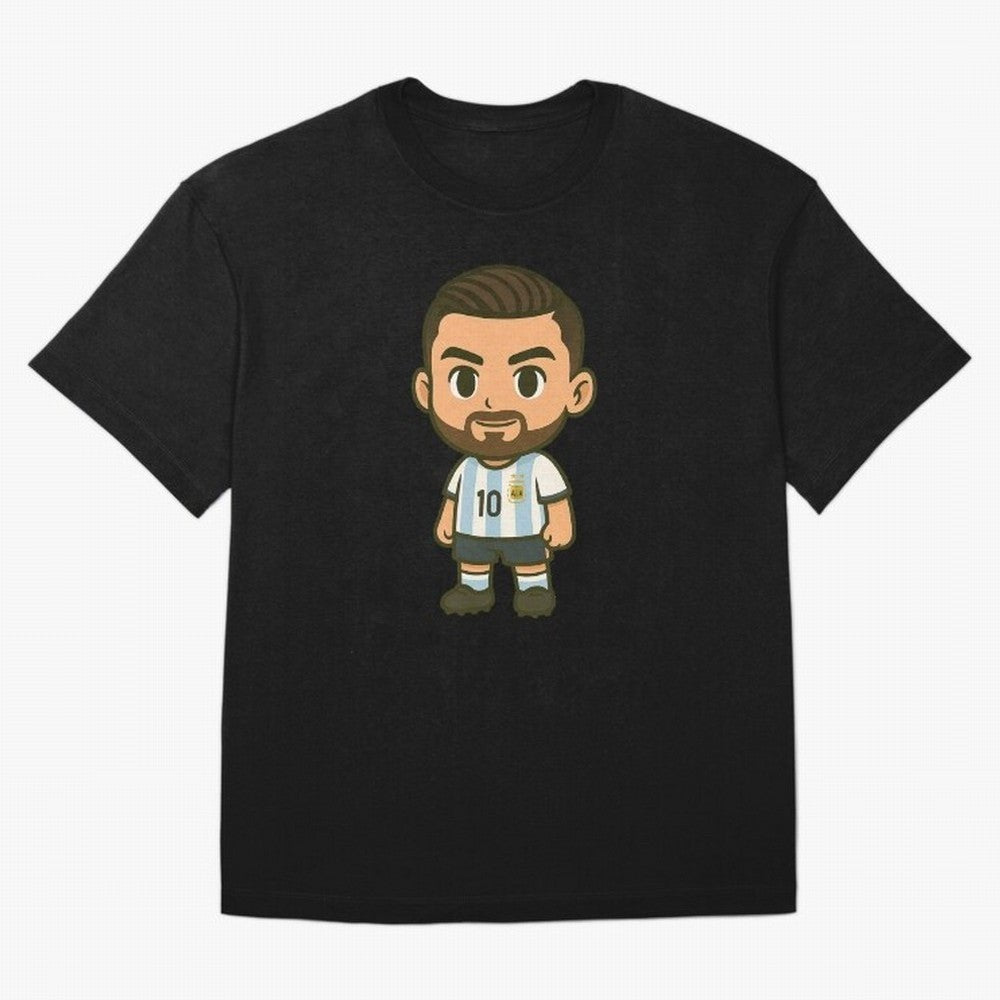 Lionel Messi Cartoon Art Argentina Classic T-Shirt Bring Legendary Rivalry Energy to the FIFA World Cup 2026 USA Canada Mexico Journey through Haaland and Mbappe Highlights, Netherlands Pride, Fan Favorite Moments, National Team Passion, Big Match