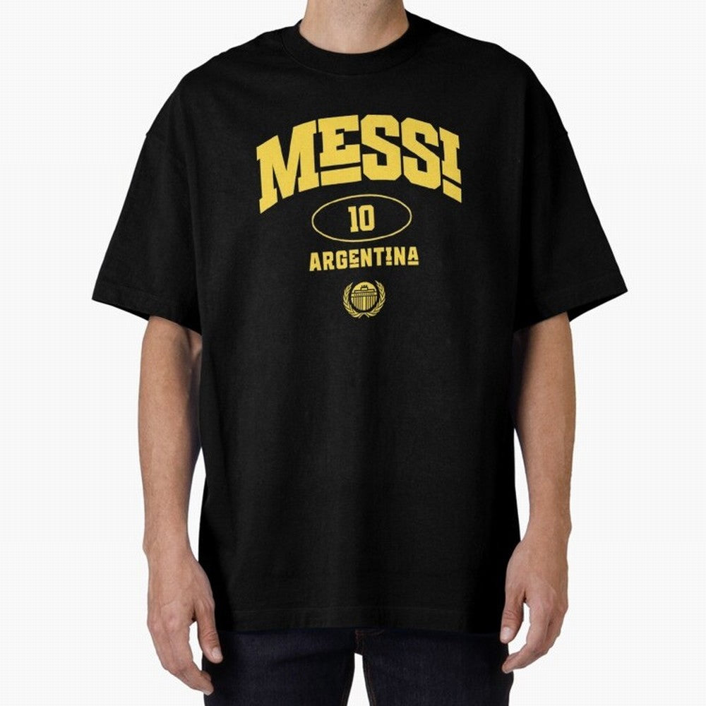 Messi 10: Yellow Text Soccer Legend T-shirt Active T-Shirt Bring International Match Energy to Global Football Passion for FIFA World Cup 2026 Group Stage, Driven by Messi, CR7 and Mbappe, Brazil, Global Supporter Spirit, Legendary Goals, National