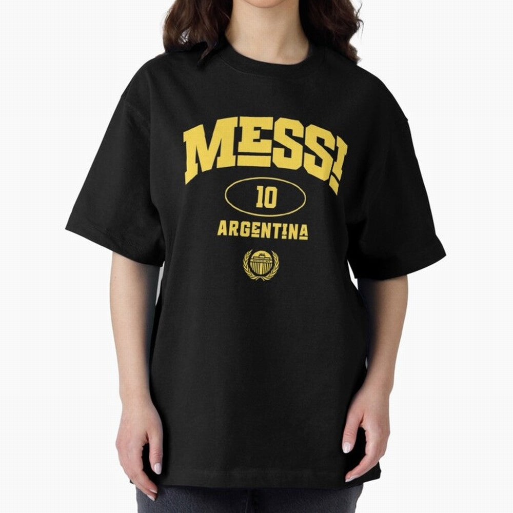 Messi 10: Yellow Text Soccer Legend T-shirt Active T-Shirt Bring International Match Energy to Global Football Passion for FIFA World Cup 2026 Group Stage, Driven by Messi, CR7 and Mbappe, Brazil, Global Supporter Spirit, Legendary Goals, National