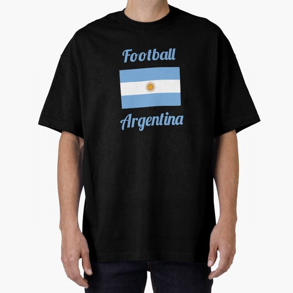 Argentina Football Flag ¨C Albiceleste Soccer Supporter Classic T-Shirt Get Ready for FIFA World Cup 2026 Group Stage for Fans of Mbappe and Neymar and England, France and Netherlands, Bringing Football History, Final Match Energy, Crowd Noise and