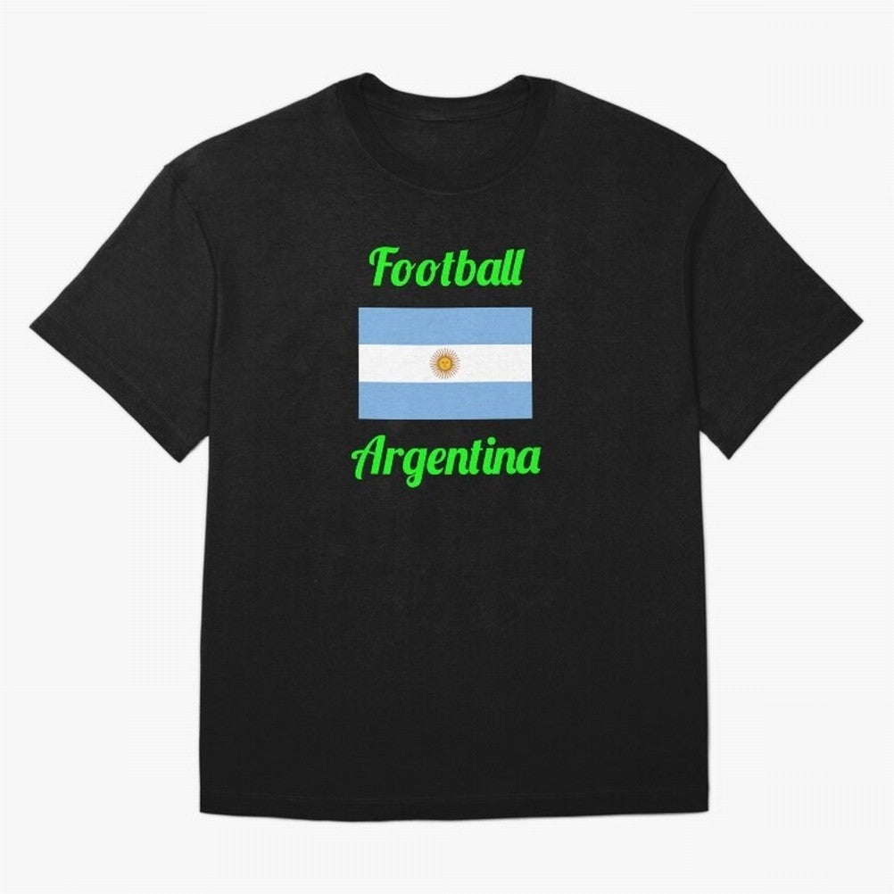 Argentina Football Flag ¨C Albiceleste Soccer Supporter Classic T-Shirt Elevate the FIFA World Cup 2026 Journey through CR7 and Messi Highlights, Argentina and Brazil Pride, Sports Nostalgia, International Competition, Famous Players and