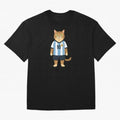 Lionel the Soccer Cat Oversized T-Shirt Bring a Vintage Feel to the FIFA World Cup 2026 Group Stage Journey through Cristiano Ronaldo, Haaland and CR7 Highlights, Brazil, Portugal and Argentina Pride, Tournament Hype, Historic Matchups, Family